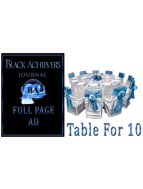 Table For 10 & Full Page Ad